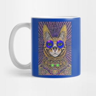 Cosmos Cat Wearing Sunglasses-Ultraviolet! Mug